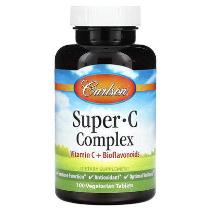 Carlson, Super C Complex, 100 Vegetarian Tablets