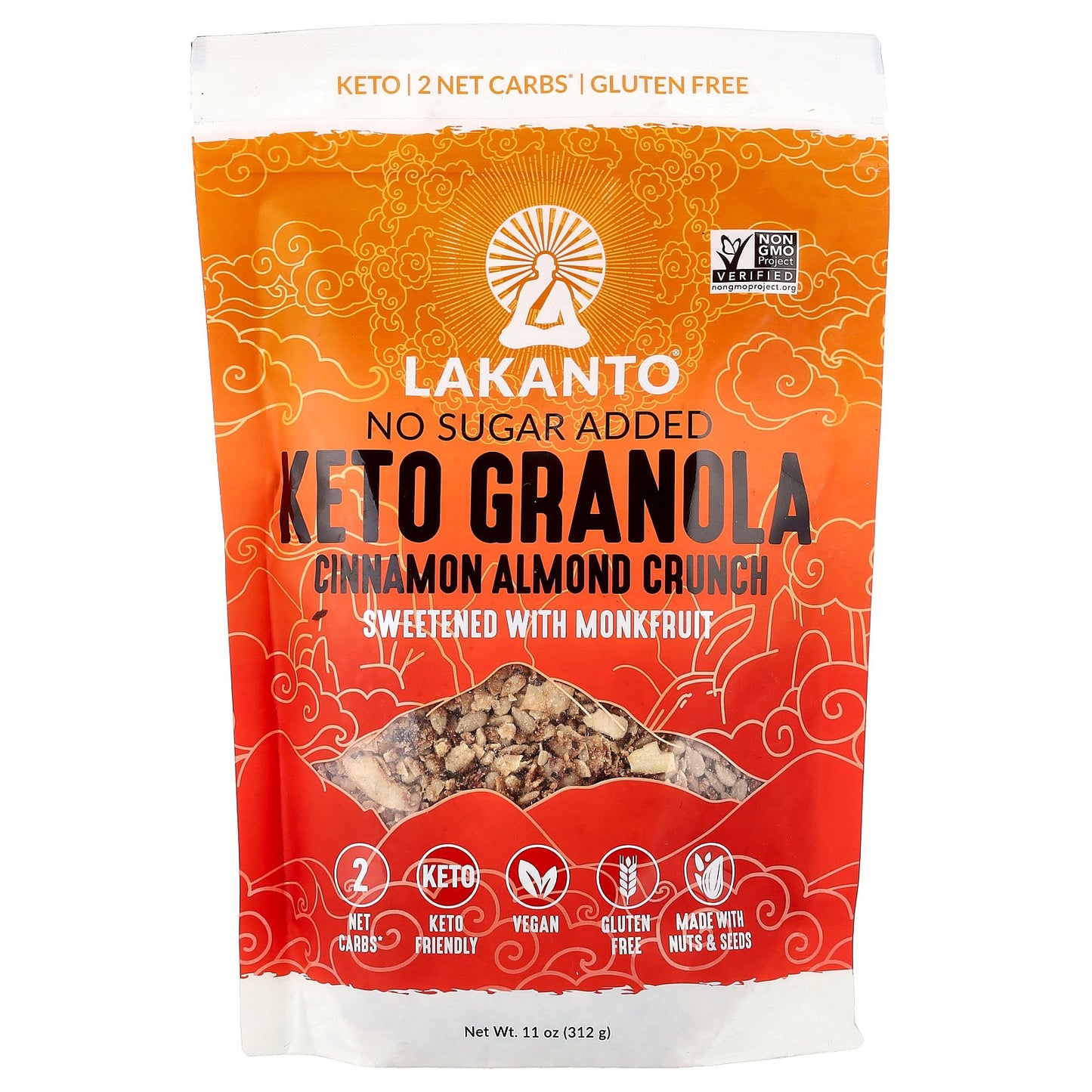 Lakanto, Keto Granola, Cinnamon Almond Crunch, 11 oz (312 g)