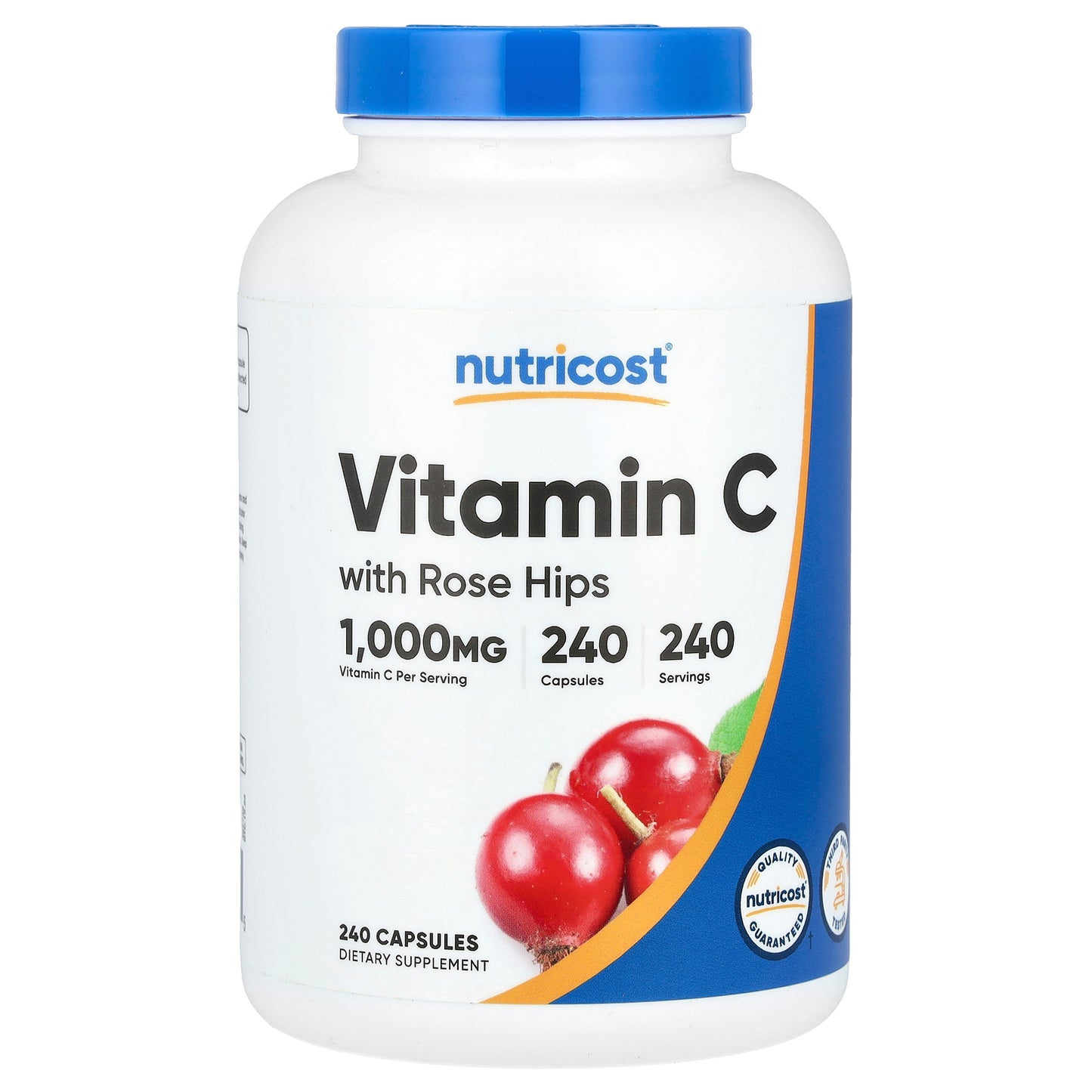 Nutricost, Vitamin C with Rose Hips, 1,000 mg, 240 Capsules