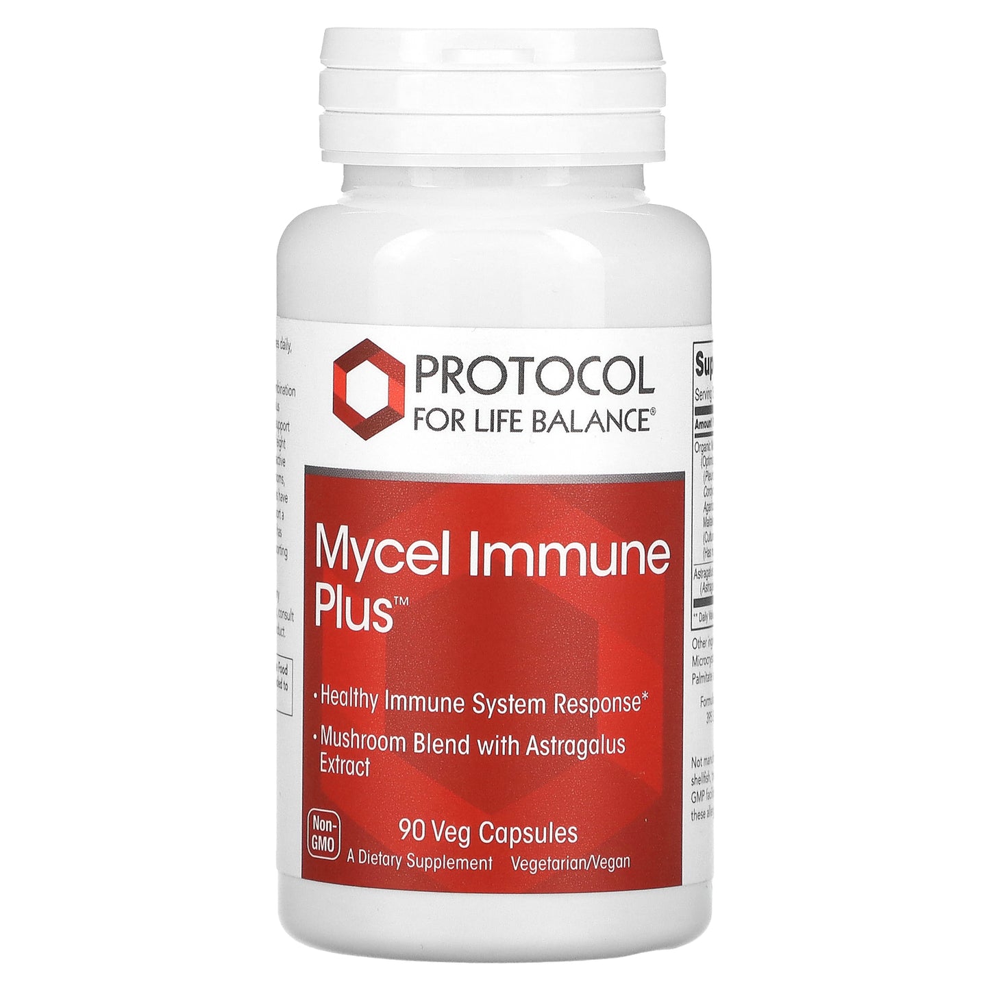 Protocol for Life Balance, Mycel Immune Plus, 90 Veg Capsules