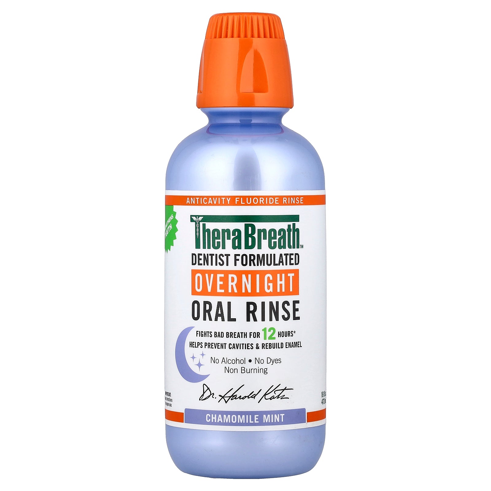 TheraBreath, Overnight Oral Rinse, Chamomile Mint, 16 fl oz (473 ml)
