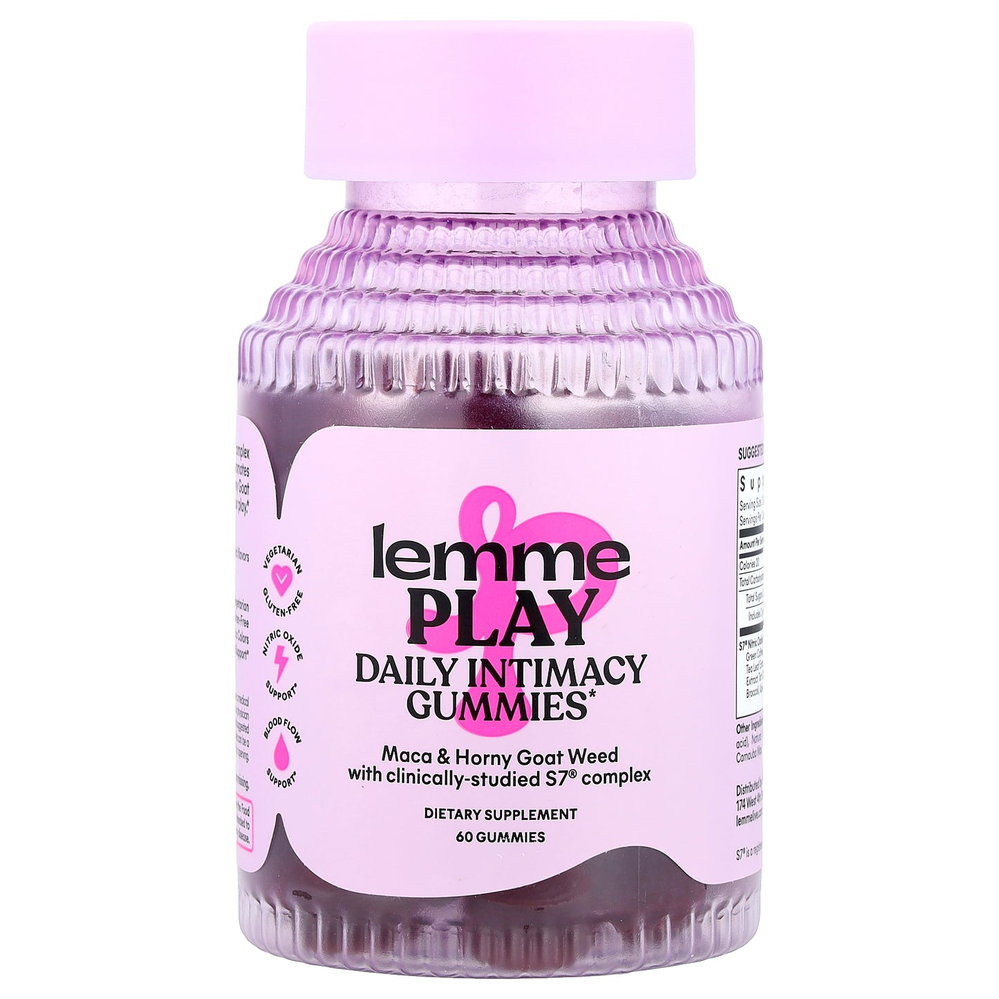 Lemme, Play, Daily Intimacy Gummies, Cherry, 60 Gummies