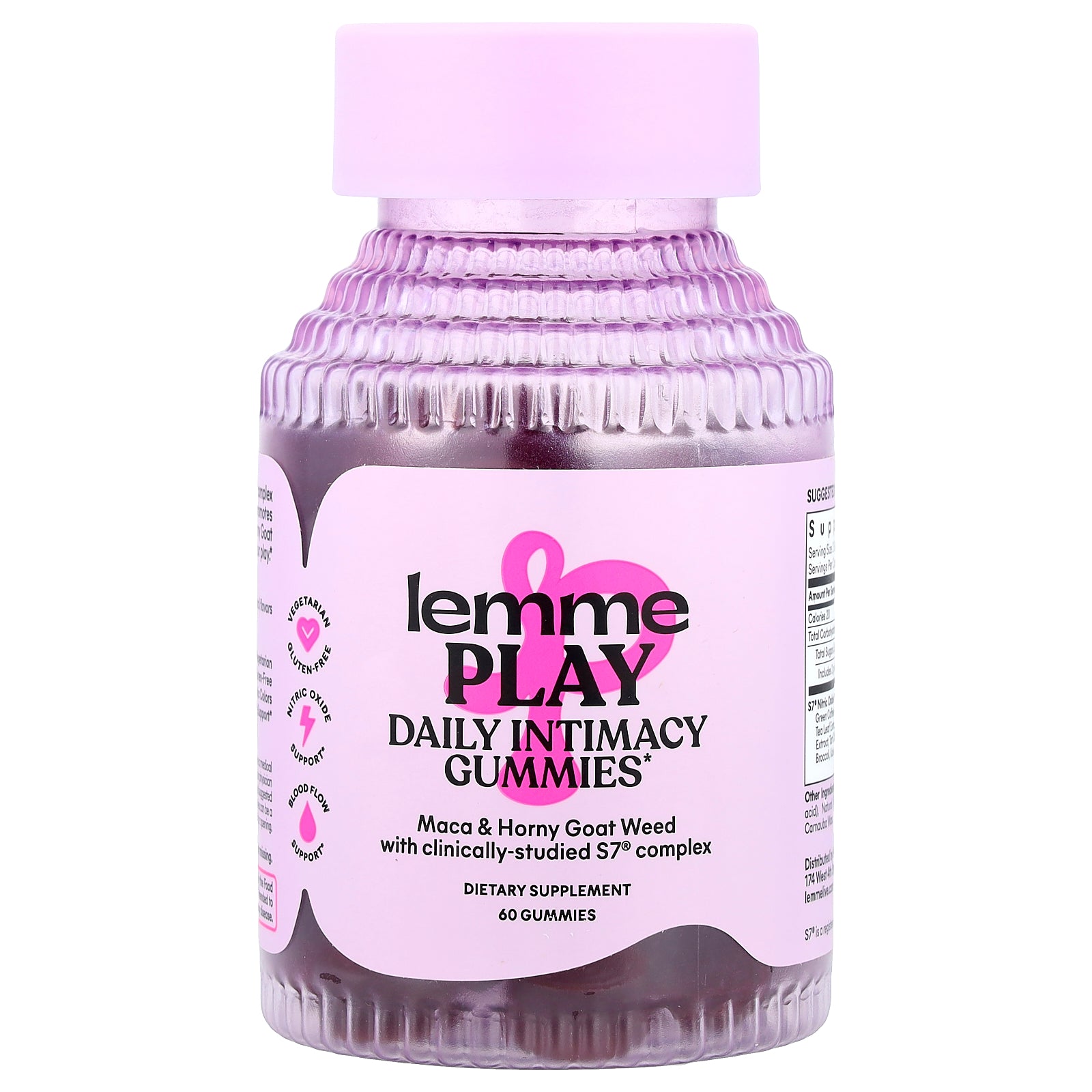Lemme, Play, Daily Intimacy Gummies, Cherry, 60 Gummies