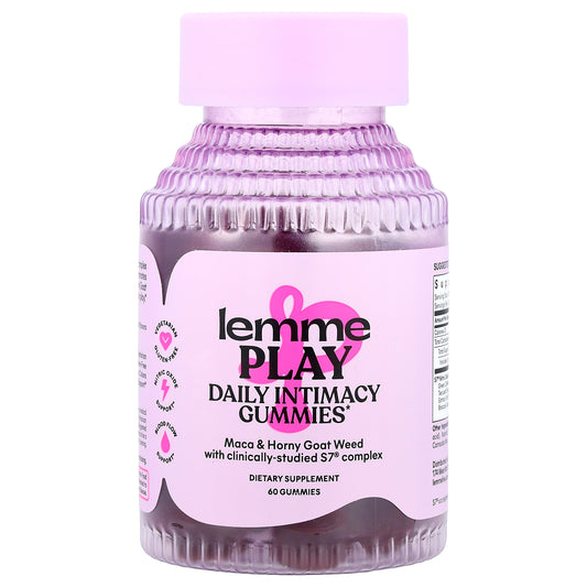 Lemme, Play, Daily Intimacy Gummies, Cherry, 60 Gummies