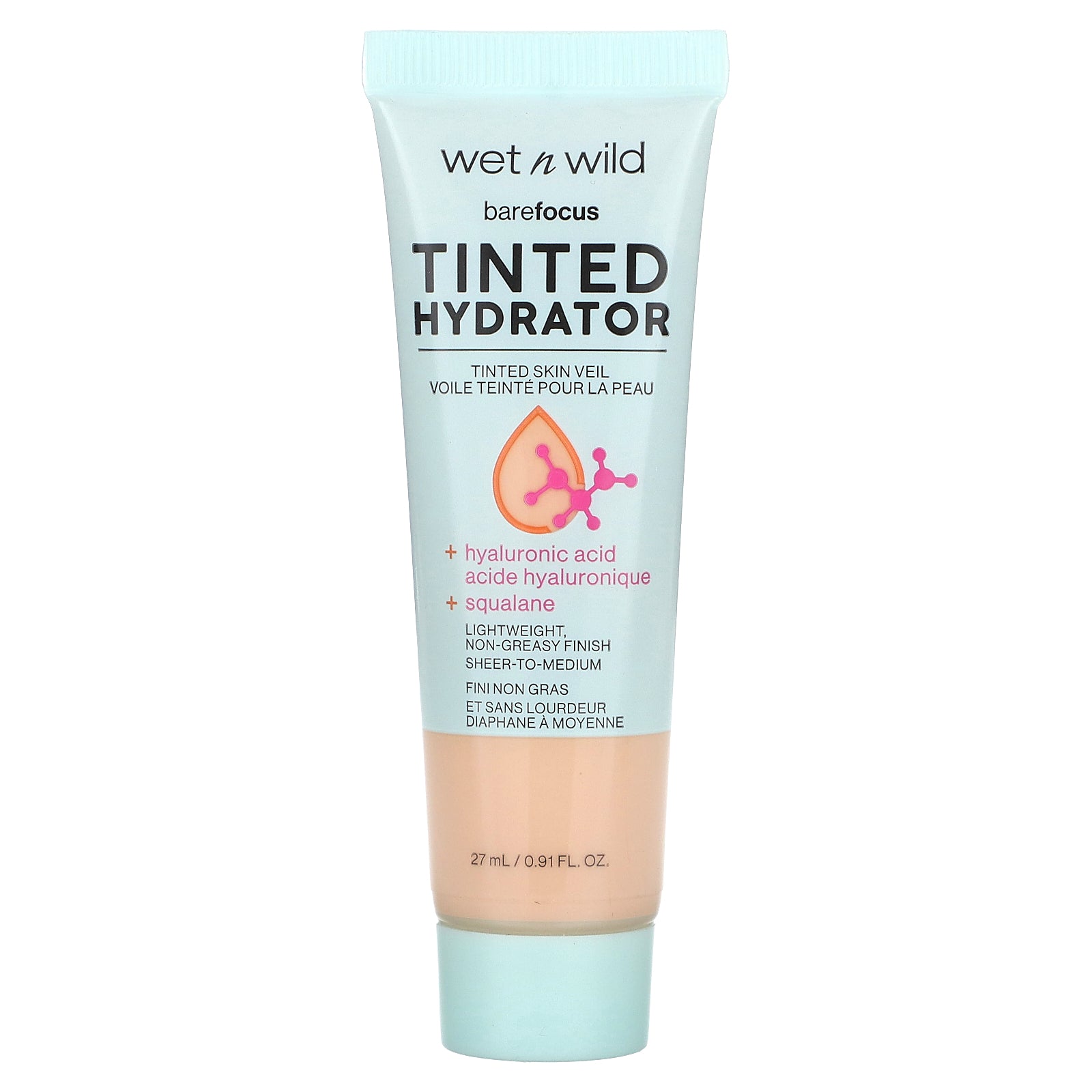 wet n wild, Barefocus, Tinted Hydrator, 1114059 Porcelain, 0.91 fl oz (27 ml)