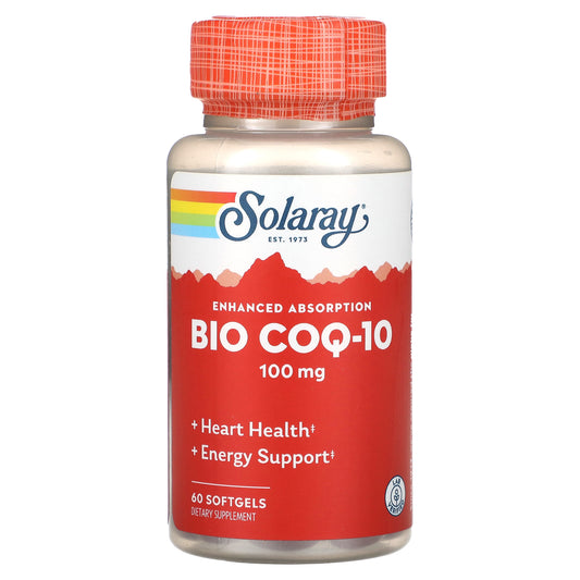 Solaray, Bio COQ-10, Enhanced Absorption , 100 mg, 60 Softgels