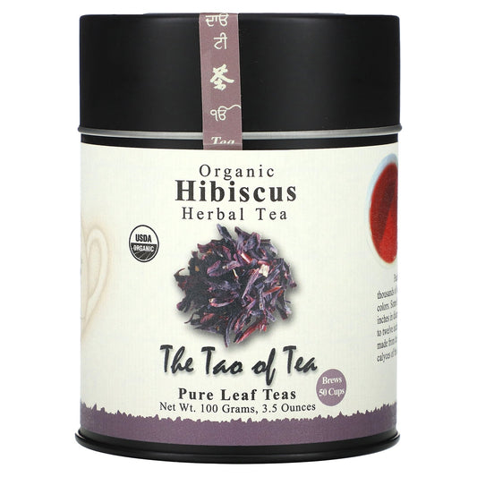 The Tao of Tea, Organic Hibiscus Herbal Tea, Caffeine free, 3.5 oz (100 g)