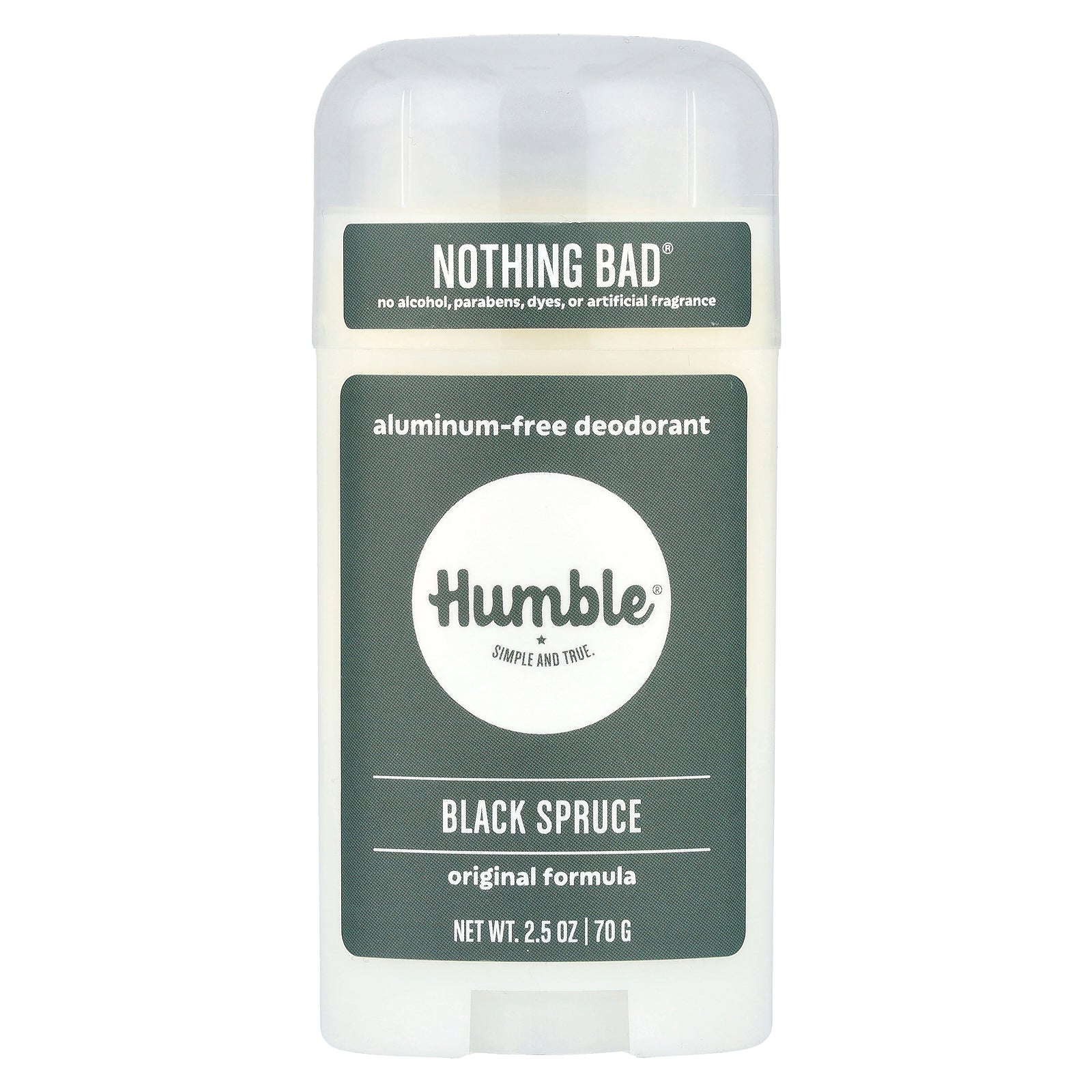 Humble Brands, Aluminum-Free Deodorant, Black Spruce, 2.5 oz (70 g)