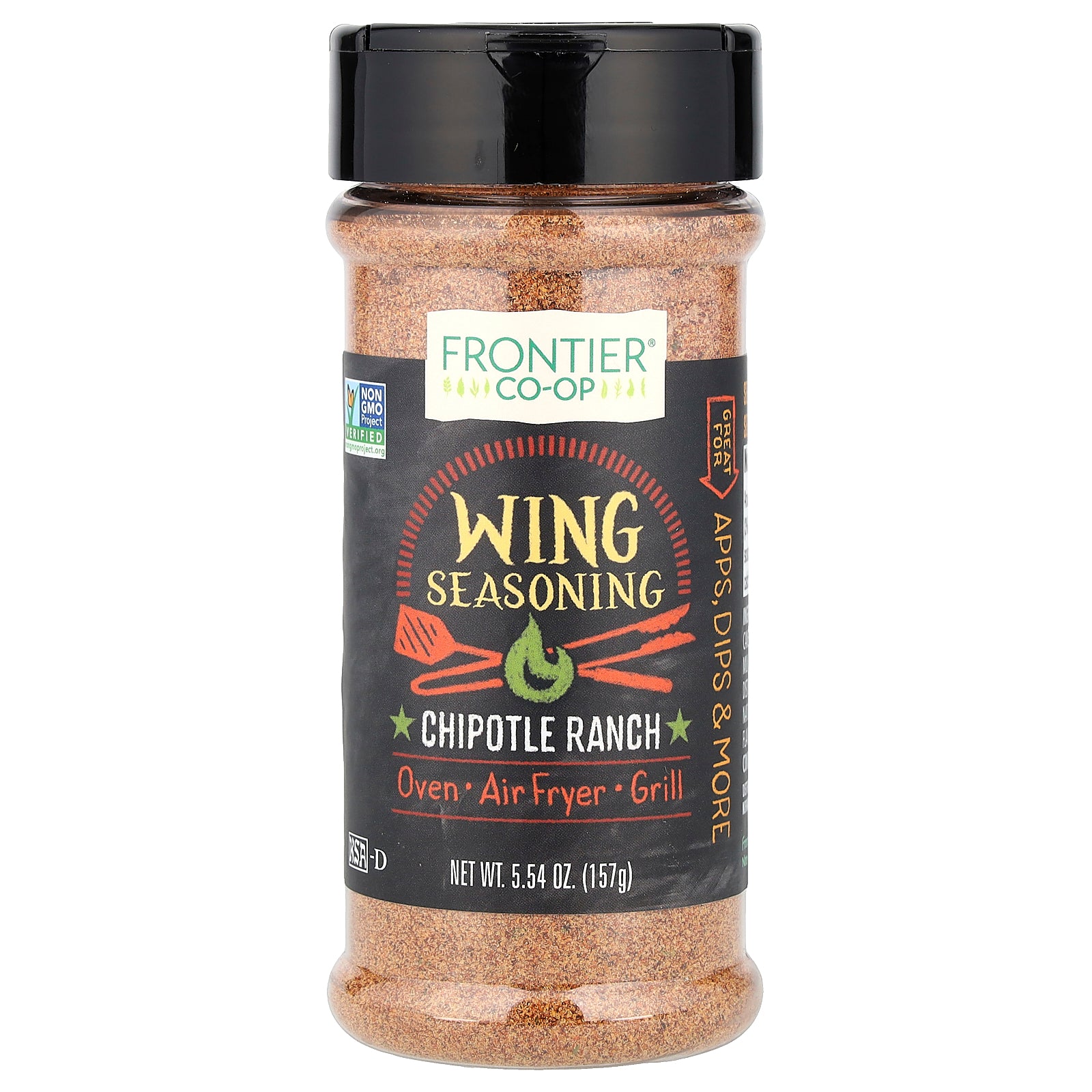 Frontier Co-op, Wing Seasoning, Chipotle Ranch, 5.54 oz (157 g)