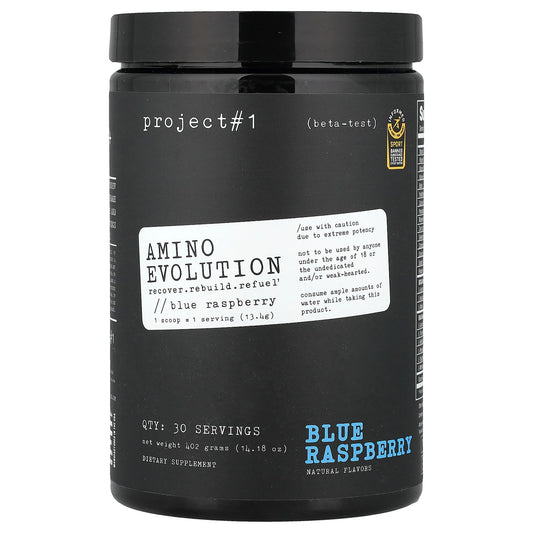 Project 1 Nutrition, Amino Evolution, Blue Raspberry, 14.18 oz (402 g)