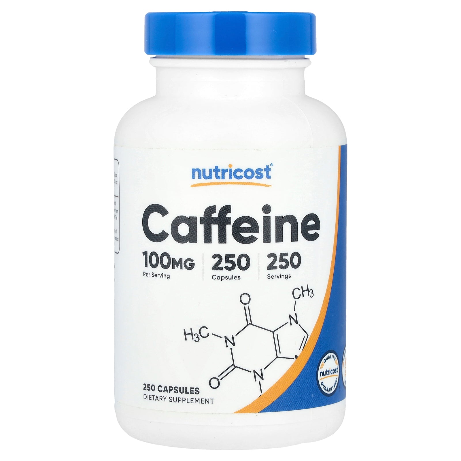 Nutricost, Caffeine, 100 mg, 250 Capsules