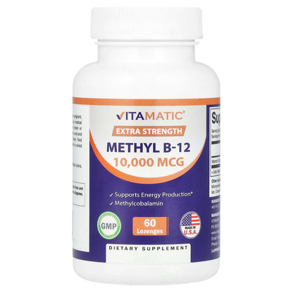Vitamatic, Methyl B-12, 10,000 MCG, 60 Lozenges