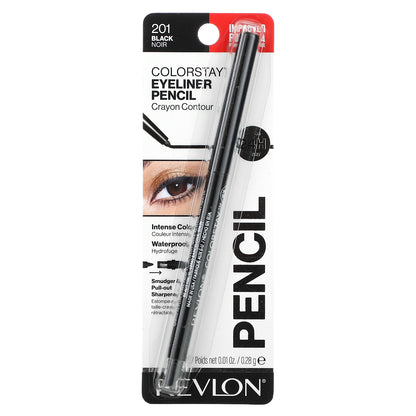 Revlon, Colorstay, Eyeliner Pencil, 201 Black, 0.01 oz (0.28 g)