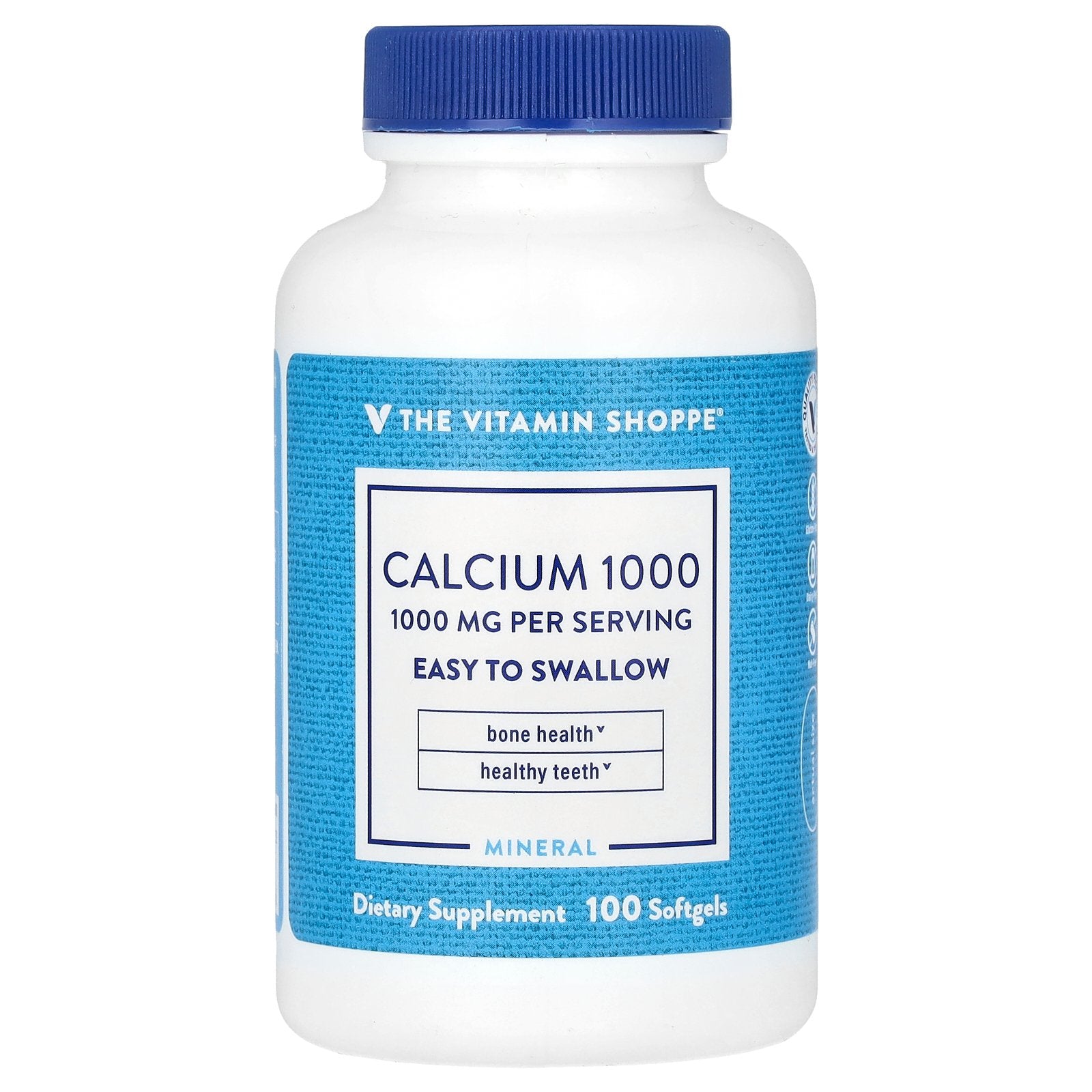 The Vitamin Shoppe, Calcium 1000, 1,000 mg, 100 Softgels (250 mg Per Softgel)