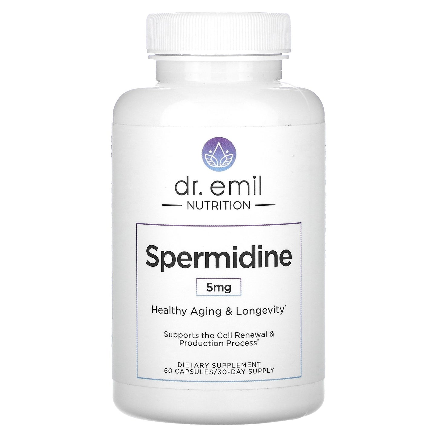 Dr. Emil Nutrition, Spermidine, 5 mg, 60 Capsules (2.5 mg per Capsule)