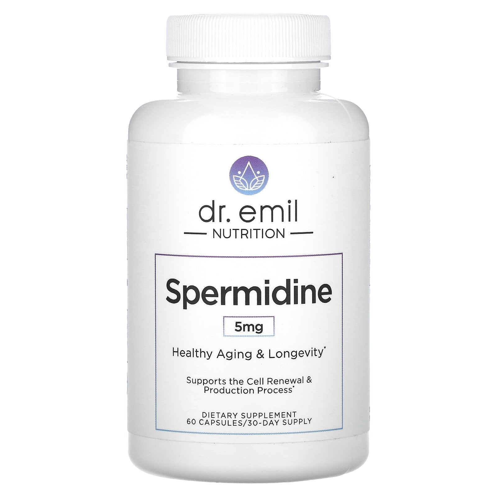 Dr. Emil Nutrition, Spermidine, 5 mg, 60 Capsules (2.5 mg per Capsule)