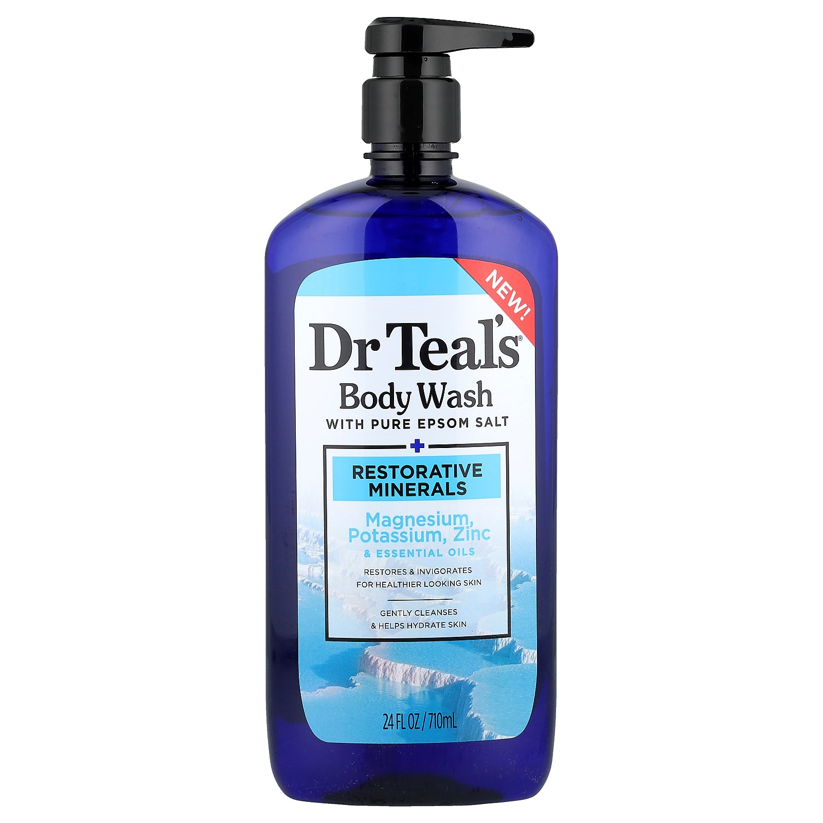 Dr. Teal's, Body Wash With Pure Epsom Salt, Restorative Minerals, 24 fl oz (710 ml)