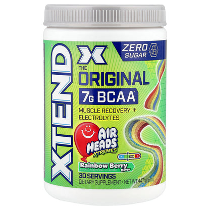 XTEND, 7G BCAA, Air Heads Extreme Candy® Rainbow Berry, 16 oz (447 g)