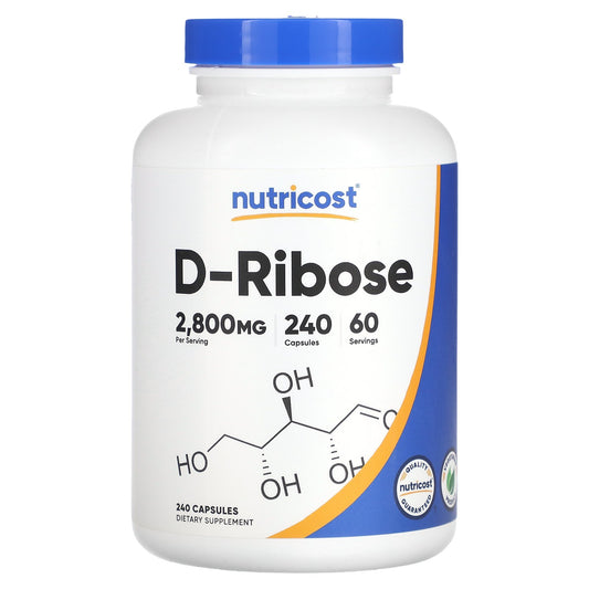 Nutricost, D-Ribose, 240 Capsules (700 mg per Capsule)