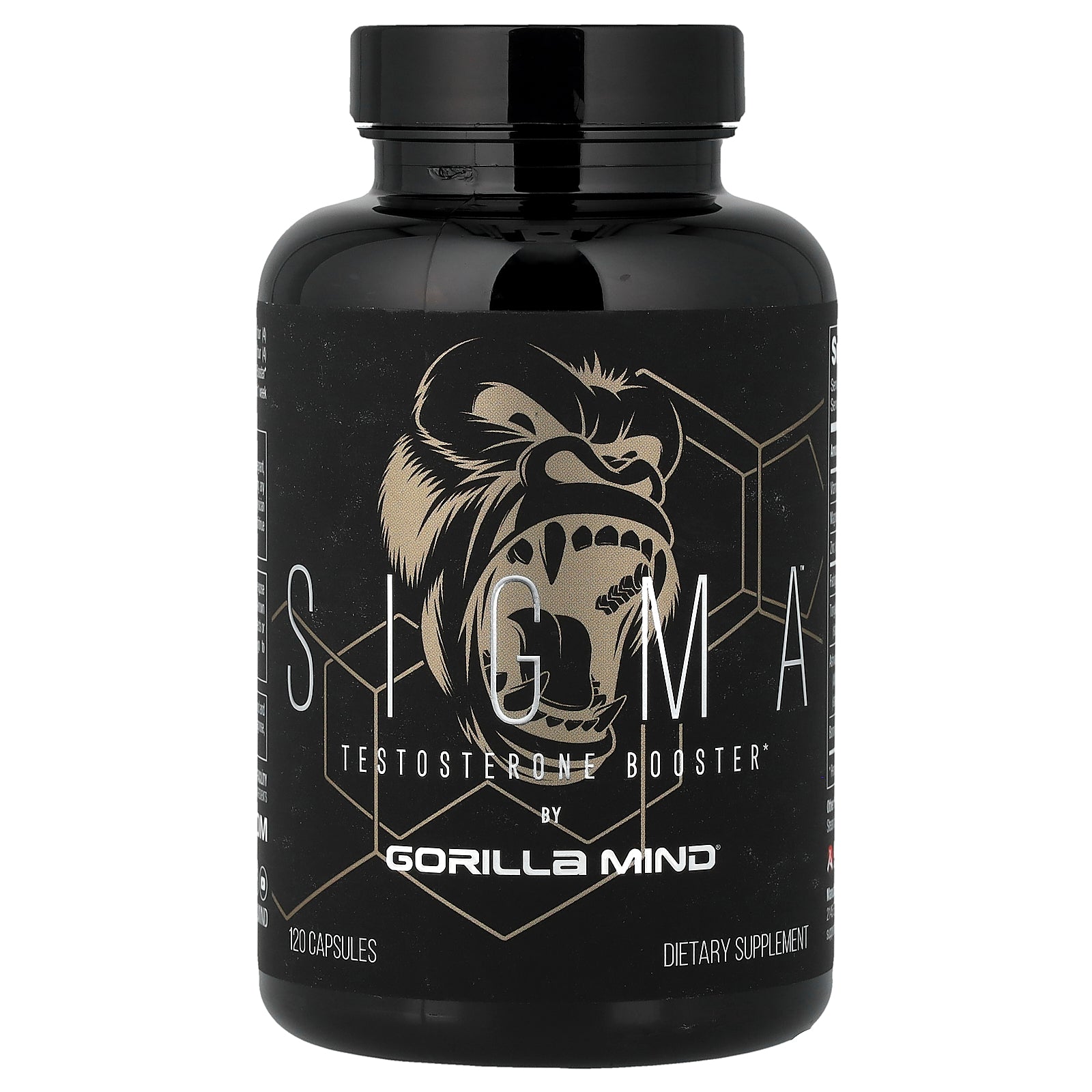 Gorilla Mind, Sigma™, Testosterone Booster, 120 Capsules