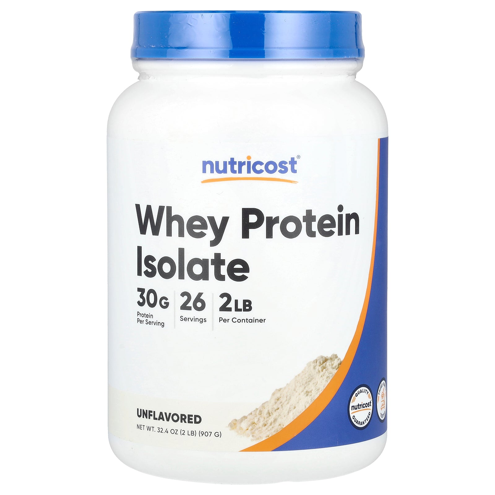 Nutricost, Whey Protein Isolate, Unflavored, 2 lb (907 g)