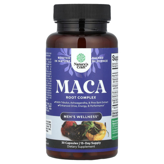 Nature's Craft, Men's Wellness, Maca Root Complex, 30 Capsules