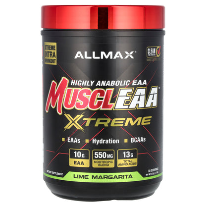 ALLMAX, MUSCLEAA™ XTREME, Lime Margarita, 1.17 lb (523 g)