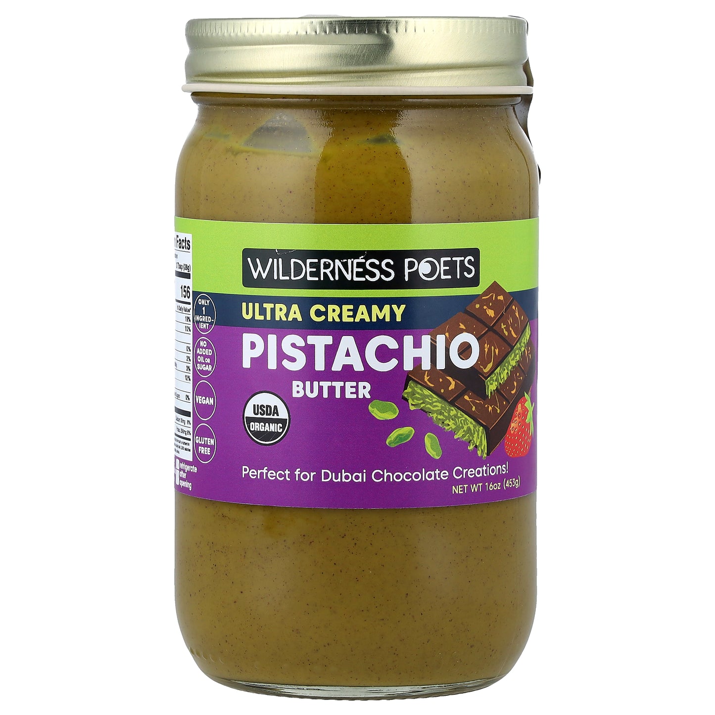 Wilderness Poets, Pistachio Butter, Ultra Creamy, 16 oz (453 g)