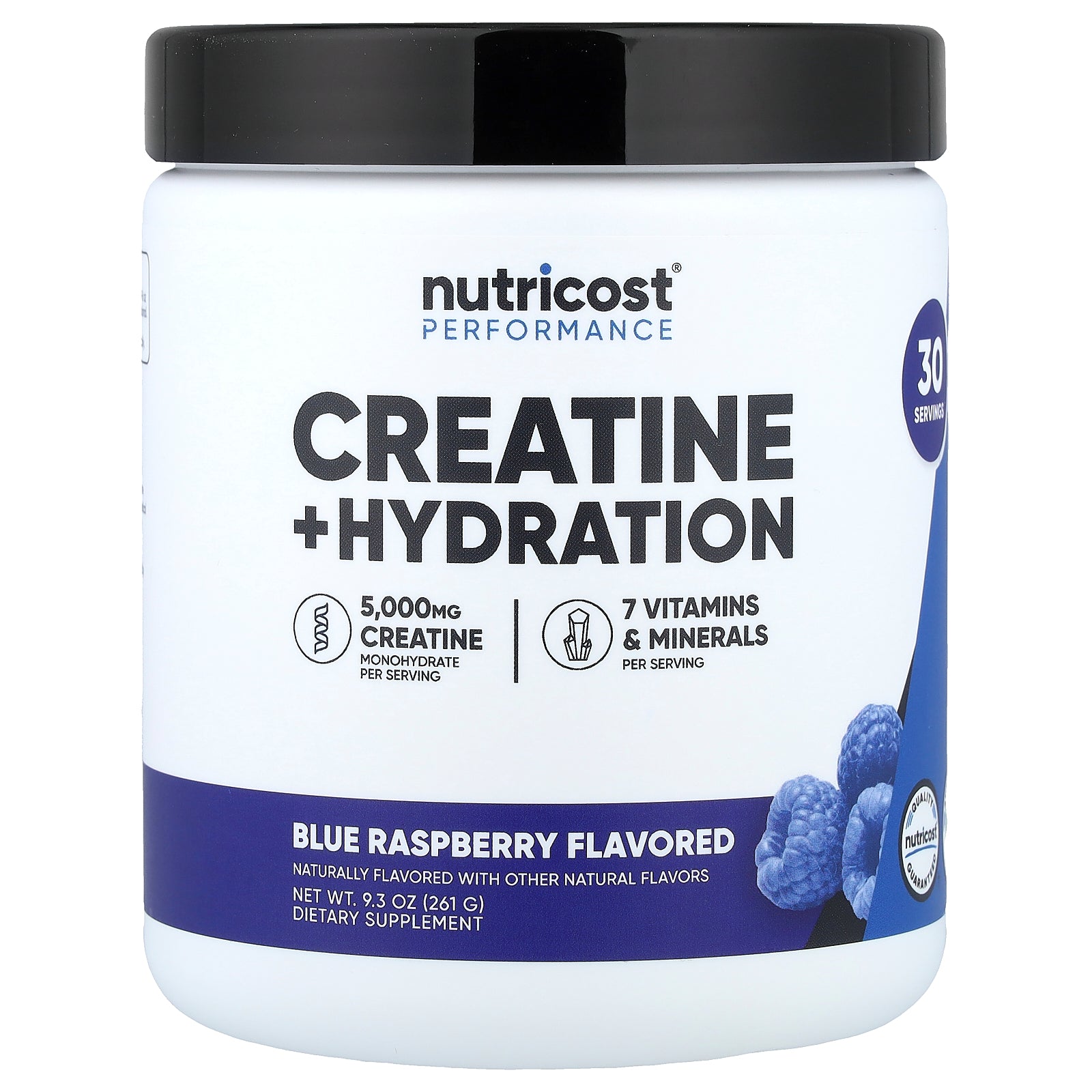 Nutricost, Performance, Creatine + Hydration, Blue Raspberry, 9.3 oz (261 g)