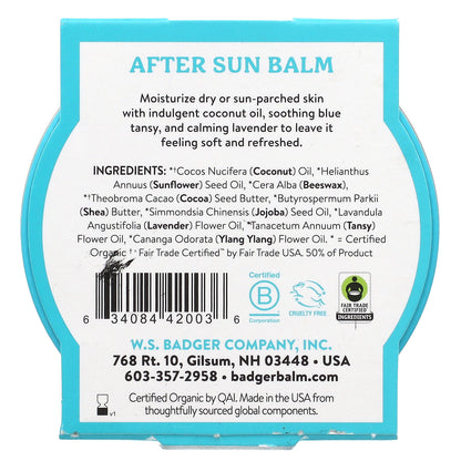 Badger, Coconut After Sun Balm, 2 oz (56 g)