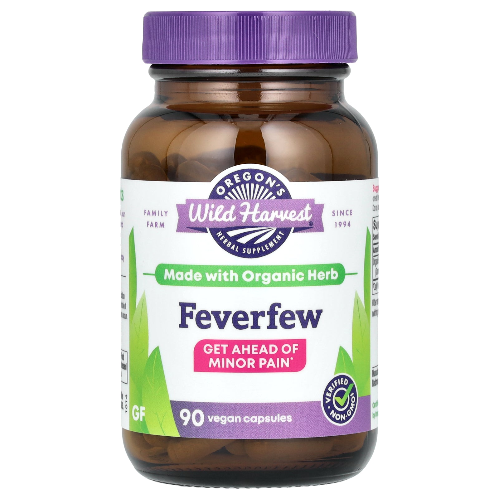 Oregon's Wild Harvest, Feverfew, 90 Vegan Capsules