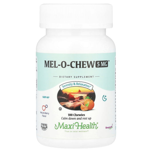 Maxi Health, Mel-O-Chew™, Natural Berry, 5 mg, 100 Chewies