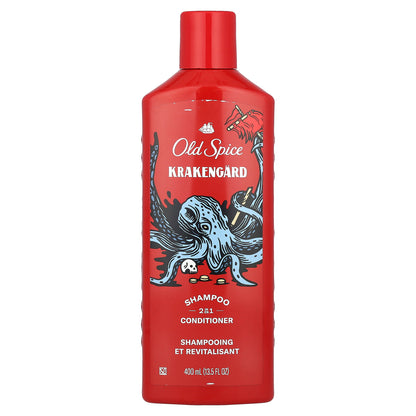 Old Spice, 2 in 1 Shampoo & Conditioner, Krakengard, 13.5 fl oz (400 ml)