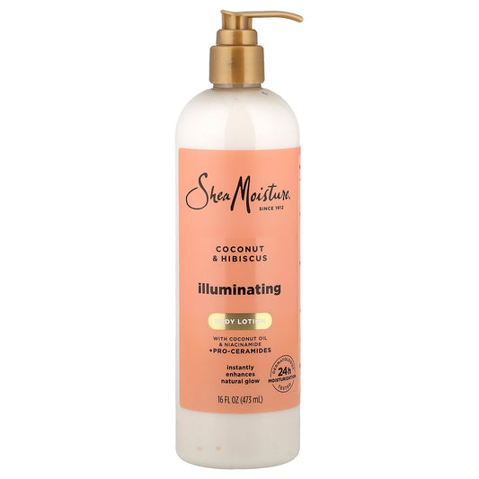 SheaMoisture, Illuminating Body Lotion, Coconut & Hibiscus, 16 fl oz (473 ml)
