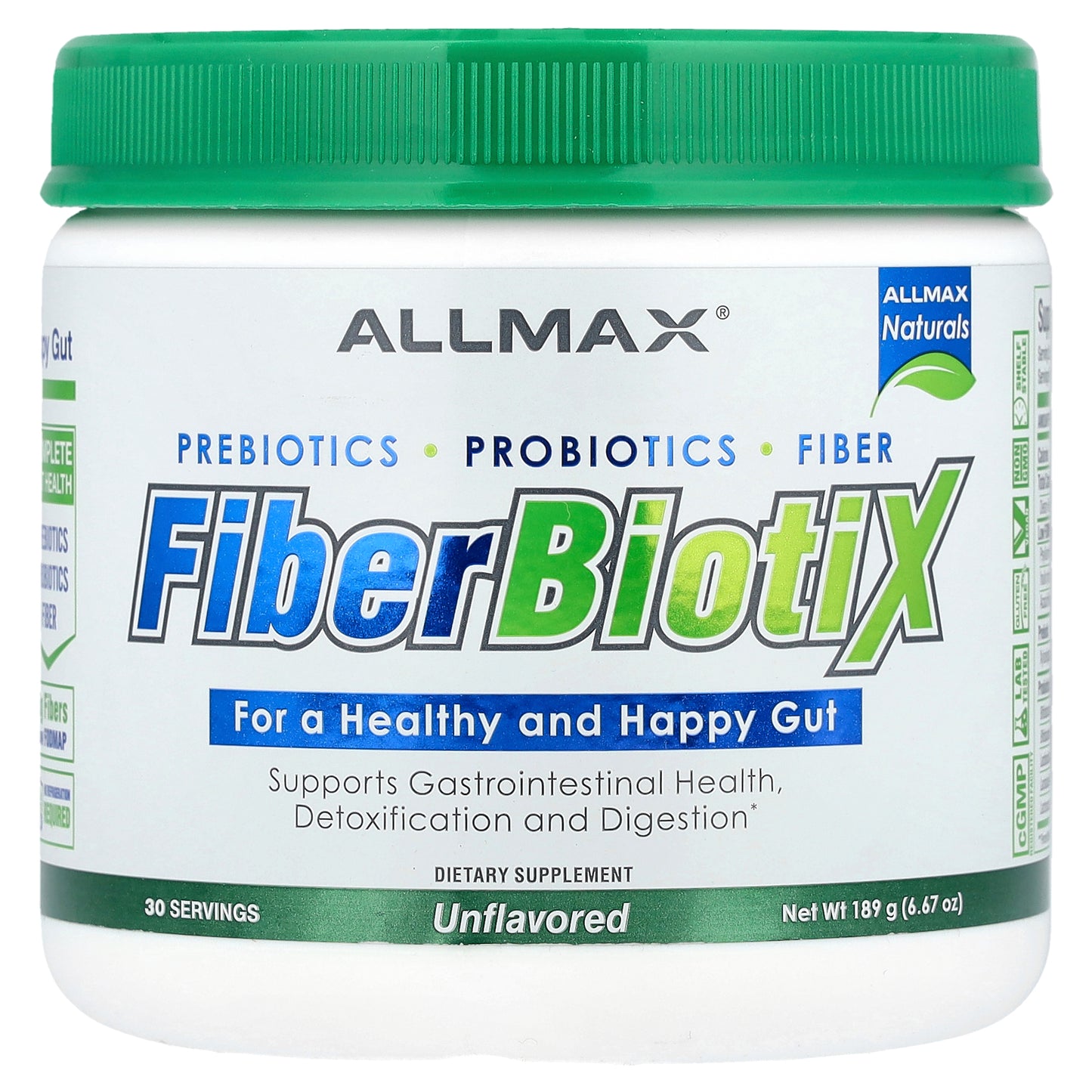 ALLMAX, FiberBiotiX, Unflavored, 6.67 oz (189 g)