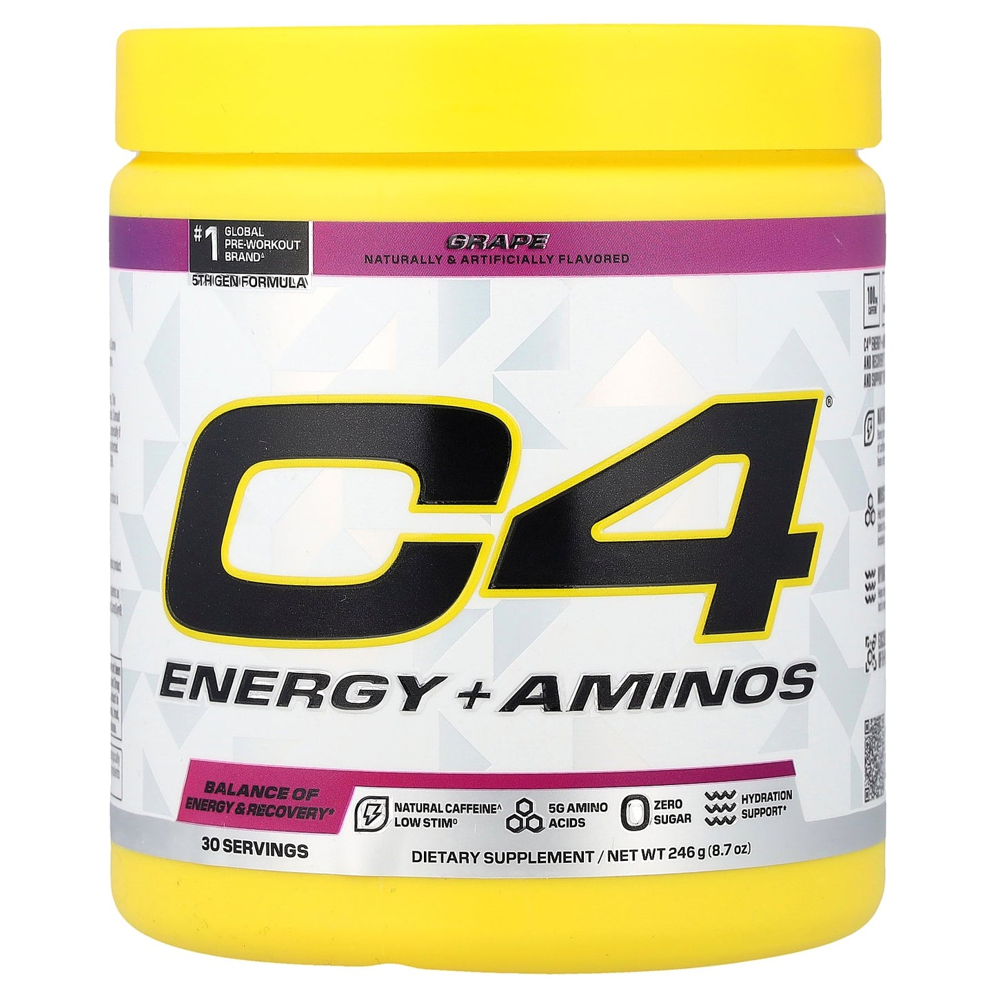 C4 / Cellucor, C4® Energy + Aminos, Grape, 8.7 oz (246 g)