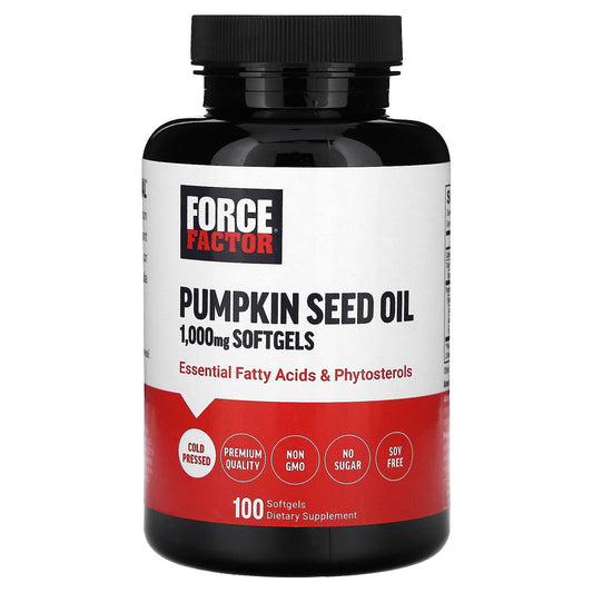 Force Factor, Pumpkin Seed Oil, 2,000 mg, 100 Softgels, (1,000 mg Per Softgel)