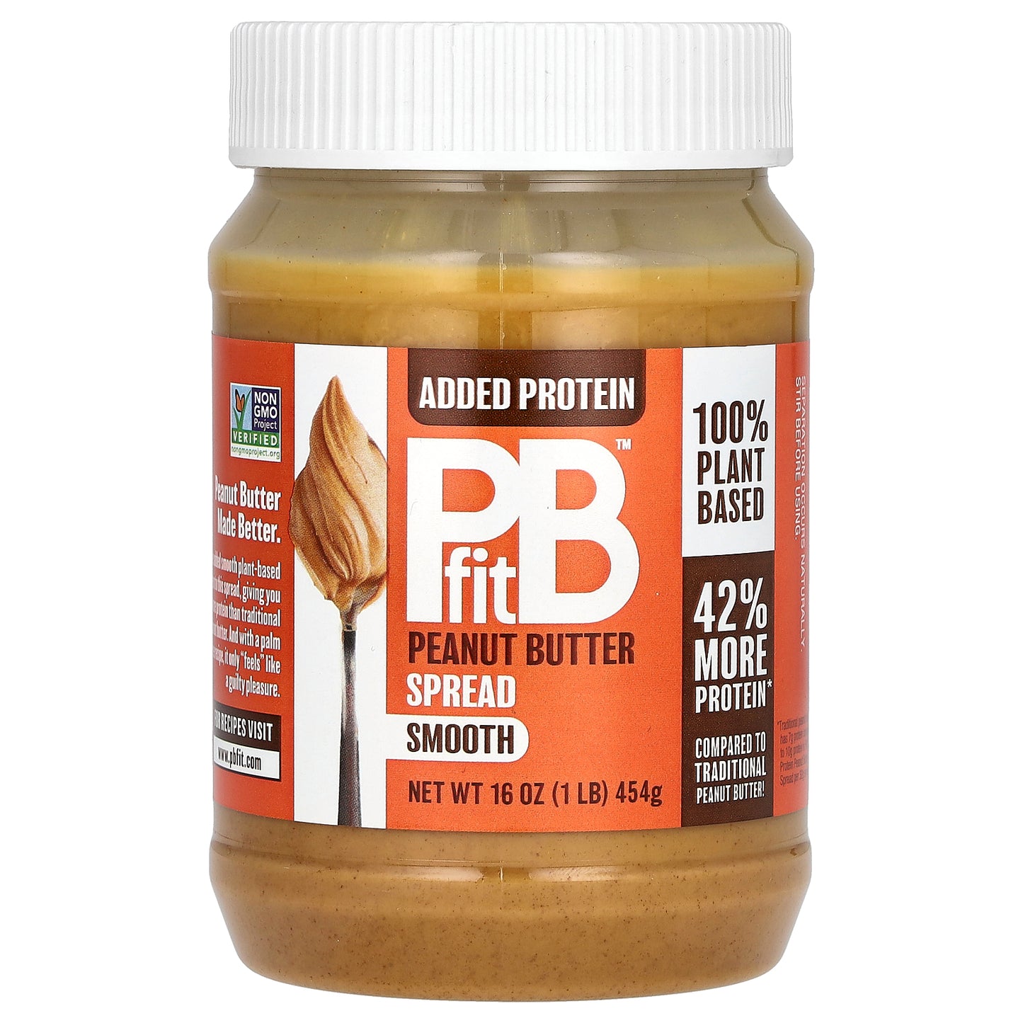 PBfit, Peanut Butter Spread, Smooth, 16 oz (454 g)