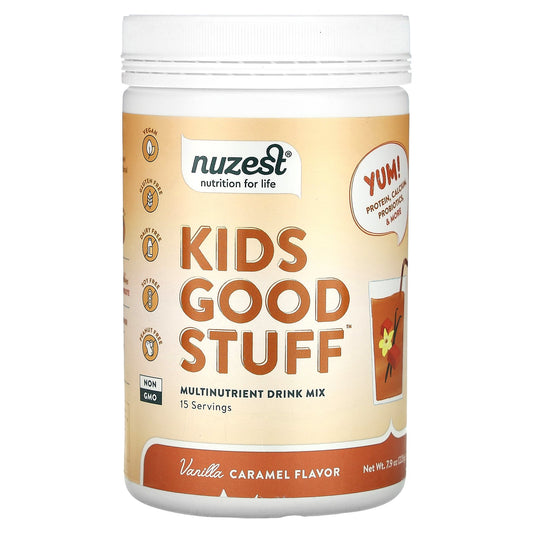 Nuzest, Kids Good Stuff, Multinutrient Drink Mix, Vanilla Caramel, 7.9 oz (225 g)