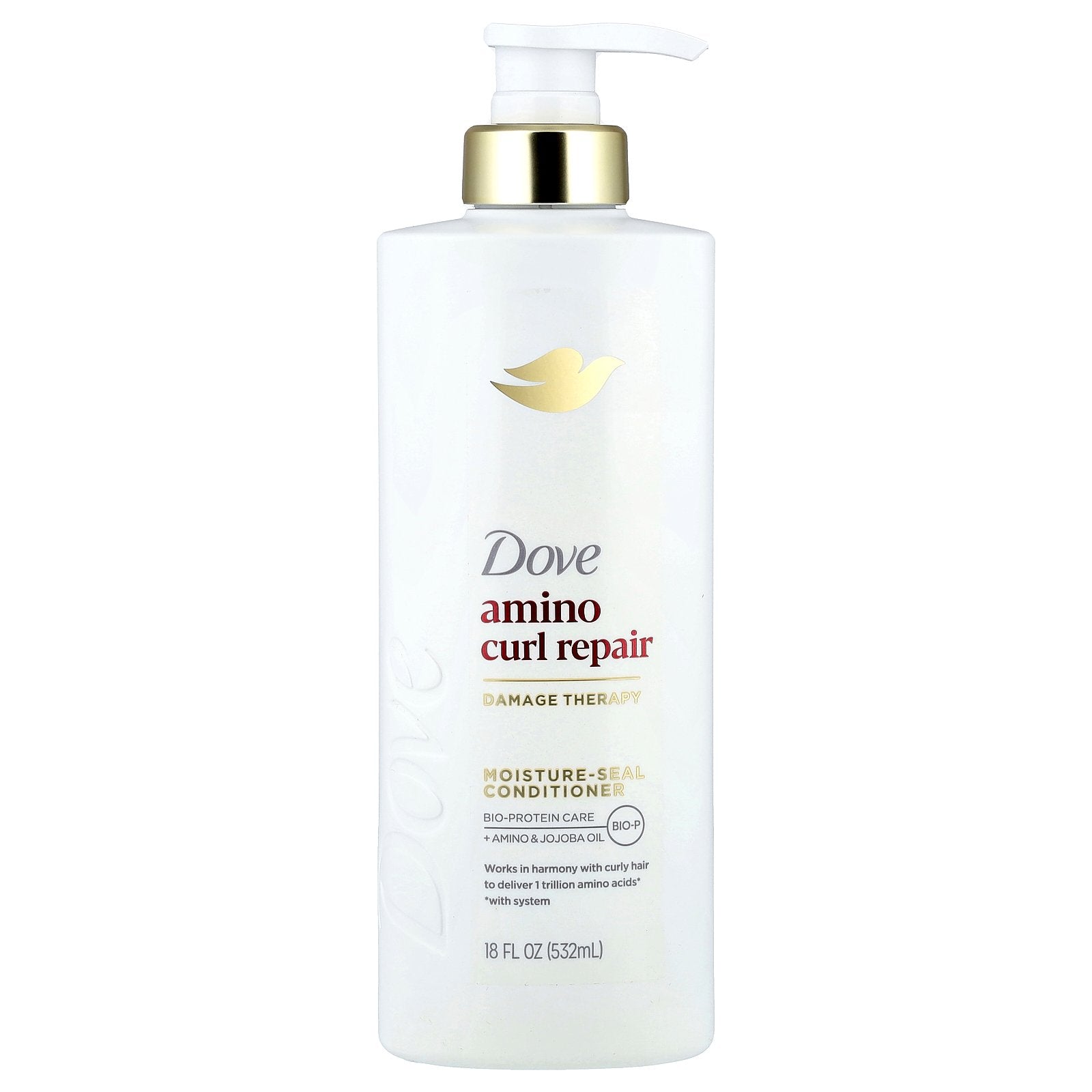 Dove, Amino Curl Repair, Moisture-Seal Conditioner, For Curly, Coily Hair Types, 18 fl oz (532 ml)