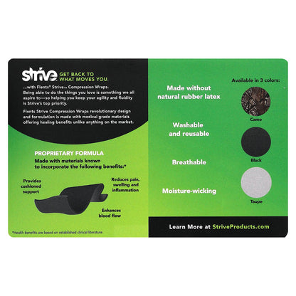 Strive, Compression Wrap, Black, 1 Wrap