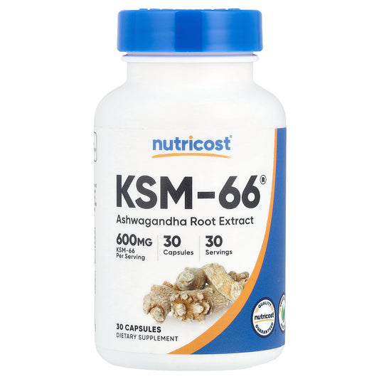 Nutricost, KSM-66®, 600 mg, 30 Capsules