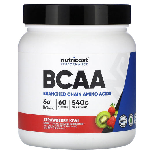 Nutricost, Performance, BCAA, Strawberry Kiwi, 1.2 lb (540 g)