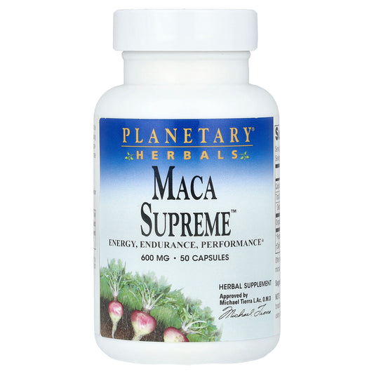 Planetary Herbals, Maca Supreme™, 1,200 mg, 50 Capsules (600 mg per Capsule)