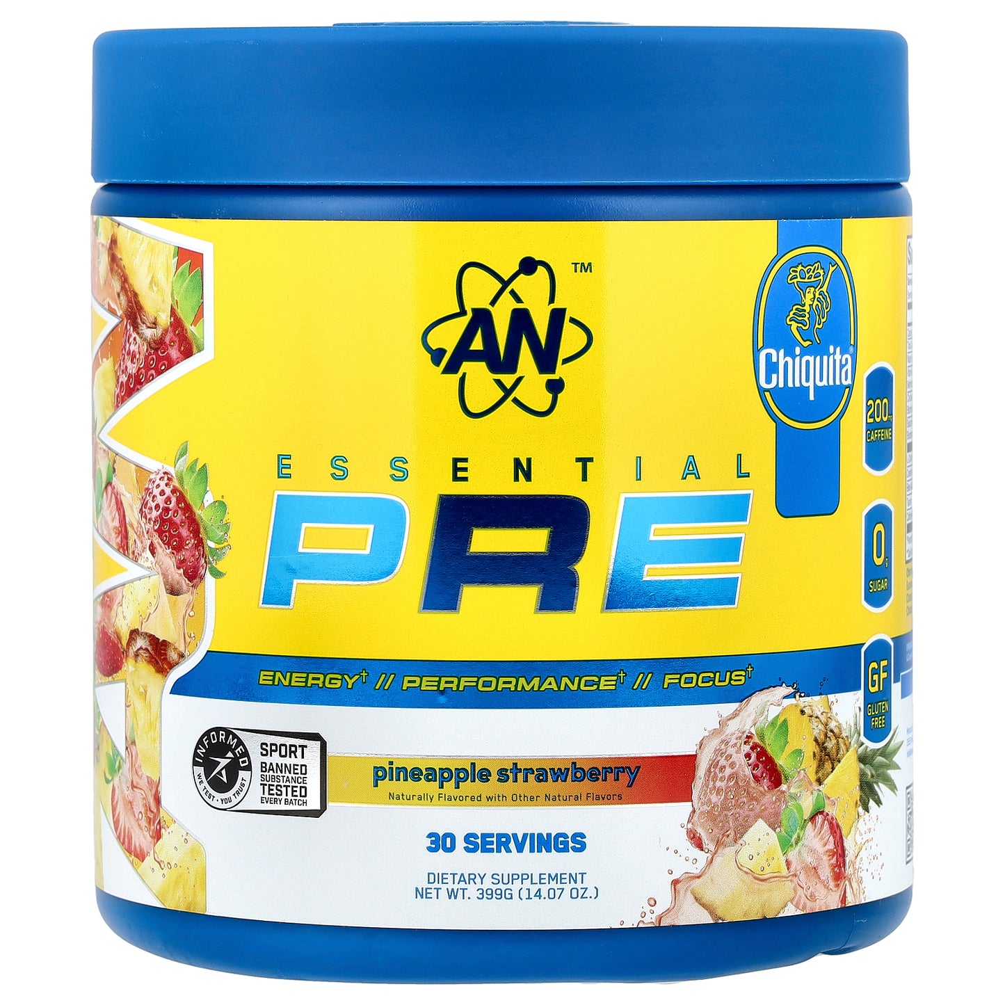 AN Supps, Essential Pre, Chiquita®, Pineapple Strawberry, 14.07 (399 g)