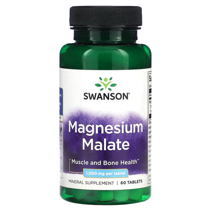 Swanson, Magnesium Malate, 1,000 mg, 60 Tablets