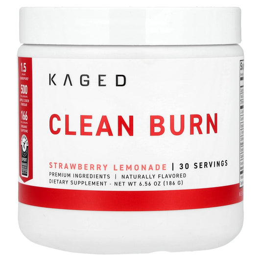 Kaged, Clean Burn, Strawberry Lemonade, 6.56 oz (186 g)