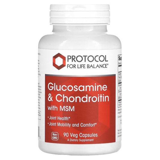 Protocol for Life Balance, Glucosamine & Chondroitin with MSM, 90 Veg Capsules