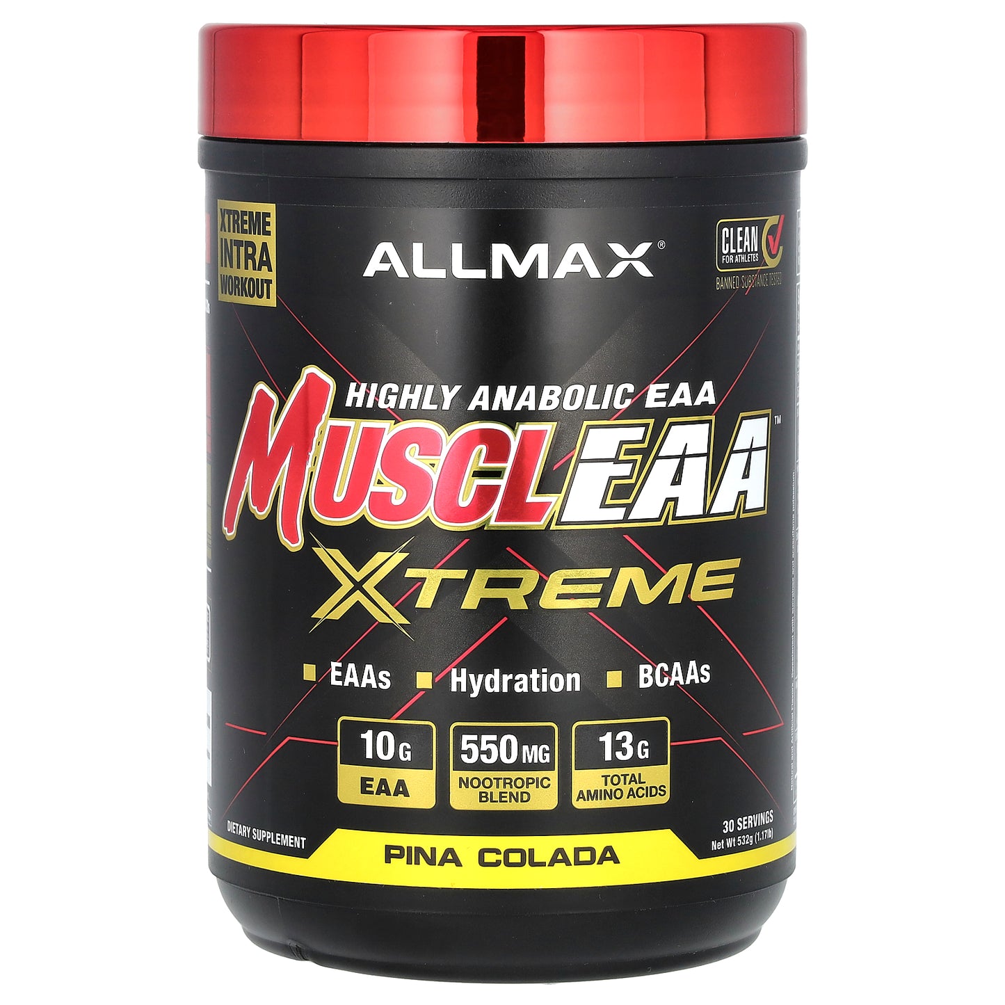 ALLMAX, MUSCLEAA™ Xtreme, Pina Colada, 1.17 lb (532 g)
