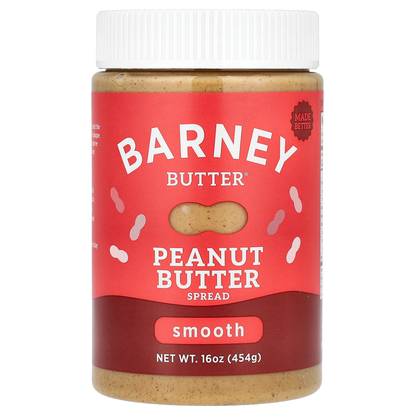 Barney Butter, Peanut Butter Spread, Smooth, 16 oz (454 g)